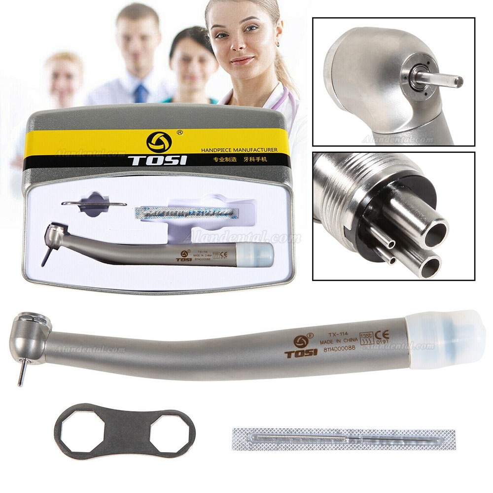 TOSI TX-114 Dental High Speed Turbine Handpiece Push Button 4Hole